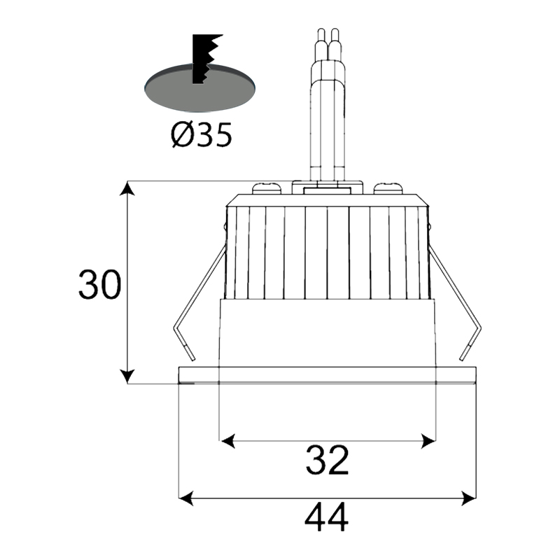 3CCT LED Mini downlight light 3W